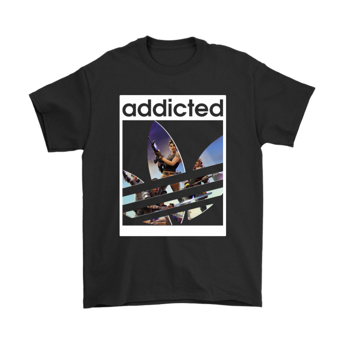 FORTNITE BATTLE ROYALE X ADIDAS LOGO ADDICTED SHIRTS